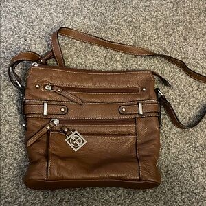 Giani Bernini Tan Leather Crossbody Bag
